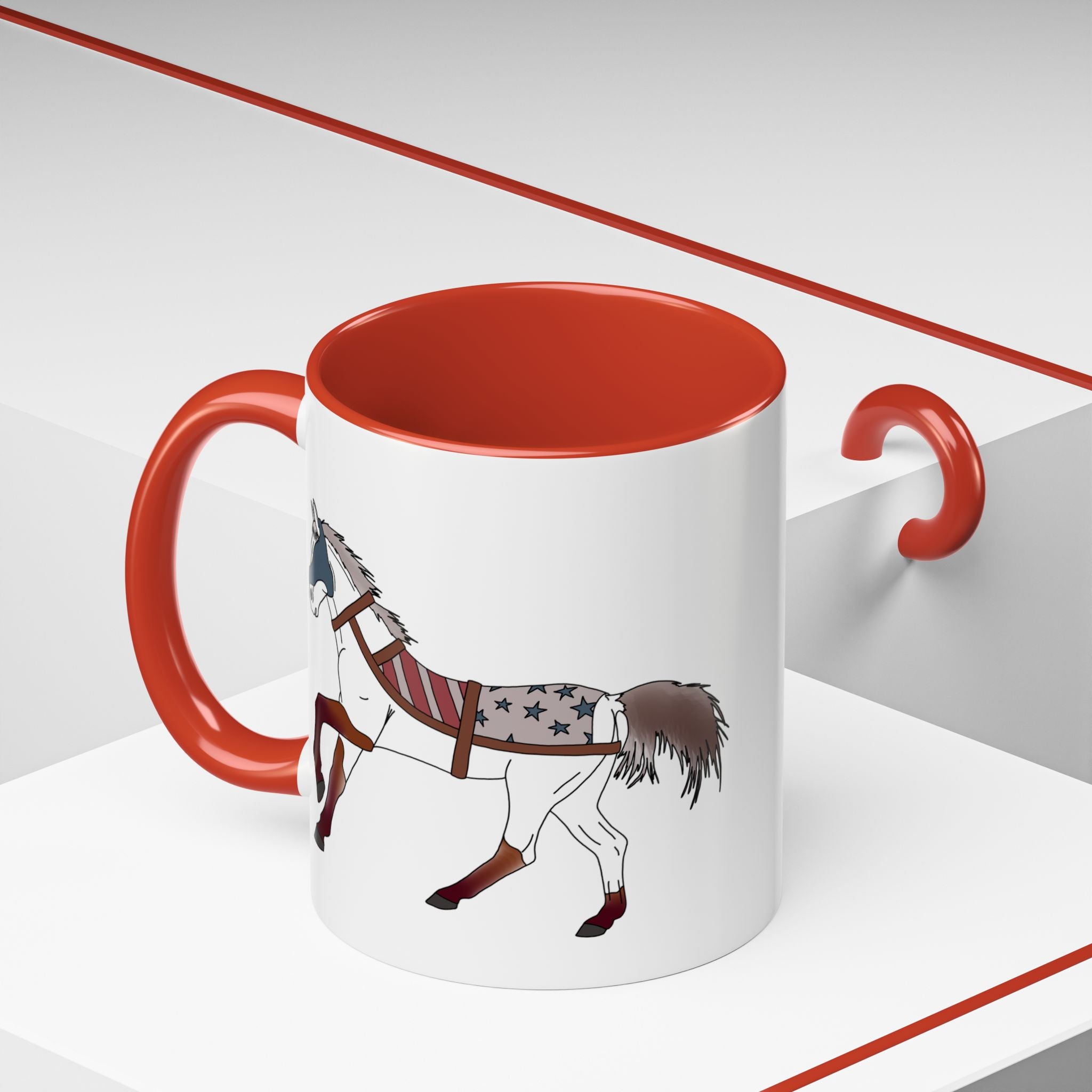 USA Horse Rustic Accent Coffee Mug