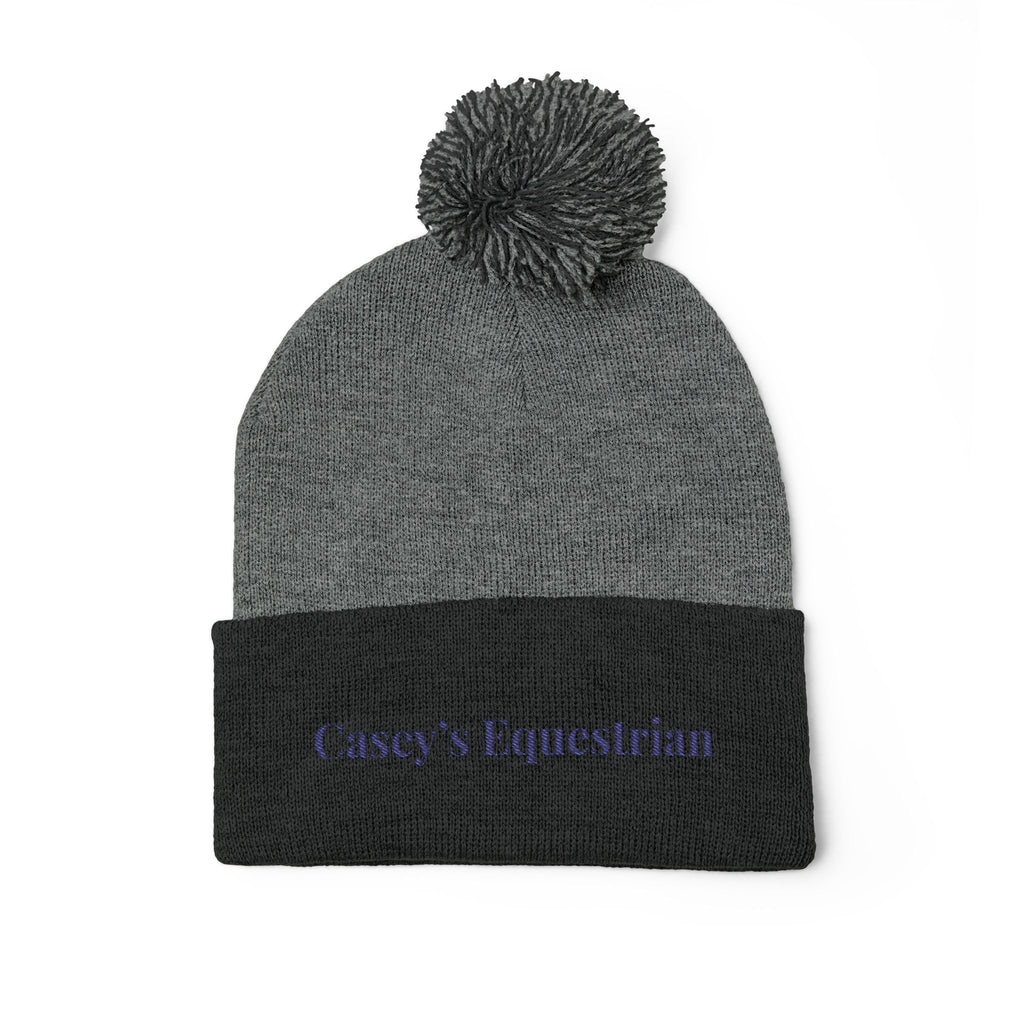 Casey's Embroidered Pom-Pom Winter Hat