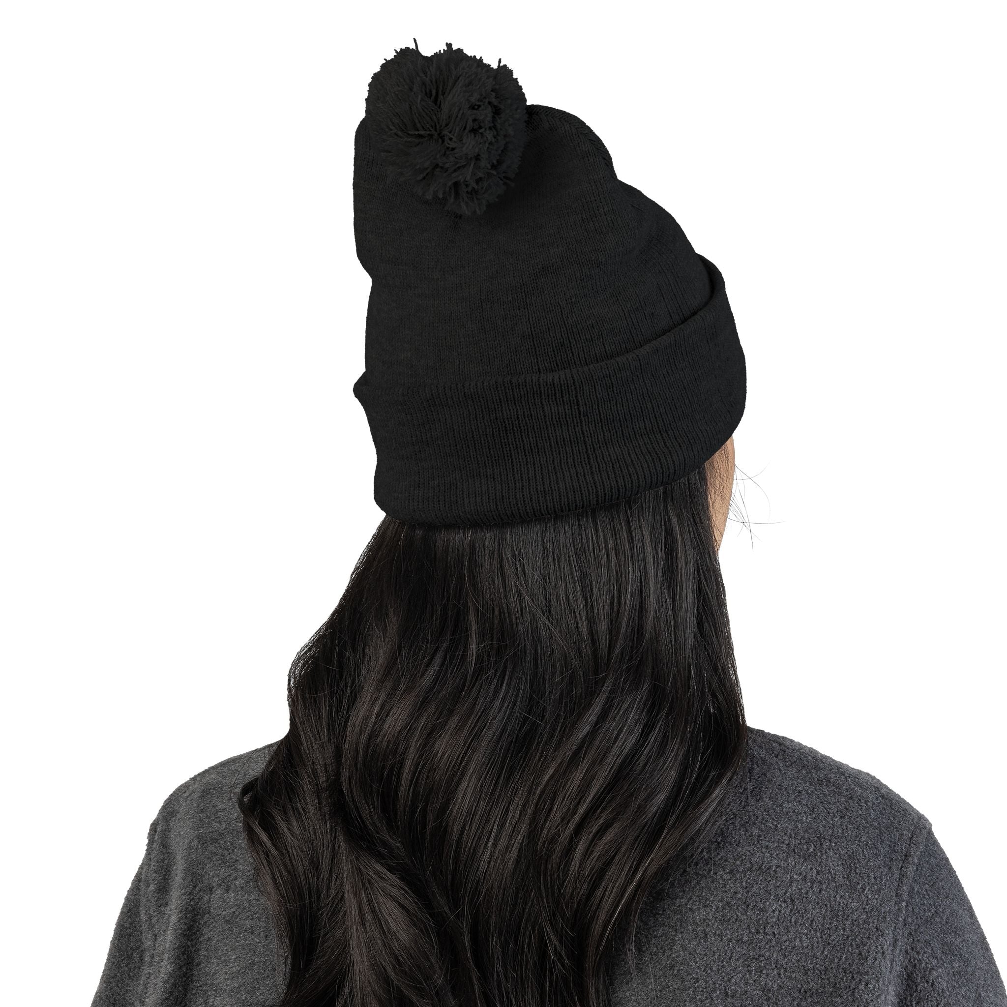 Casey's Embroidered Pom-Pom Winter Hat