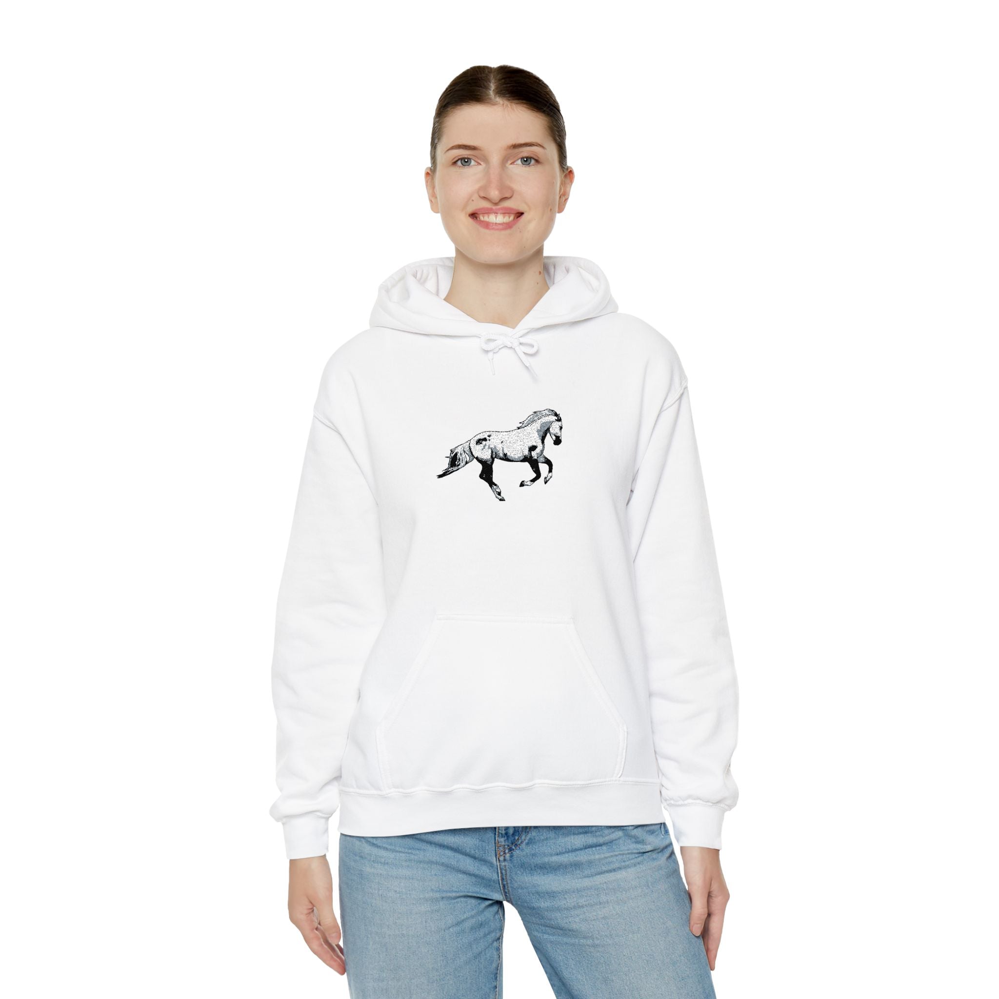 Embroidered Horse Hoodie