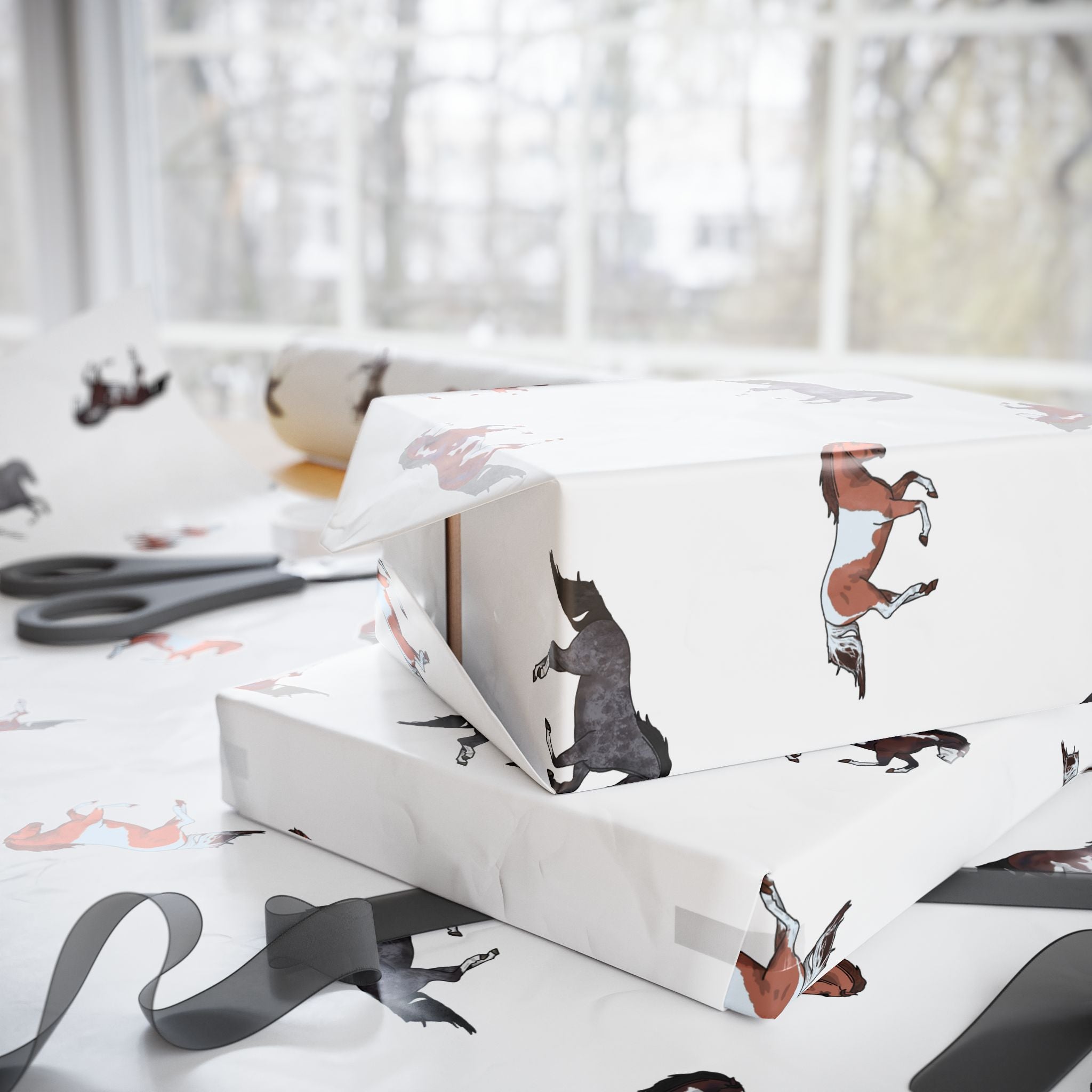 Horse Pattern Wrapping Paper - Perfect for Horse Lovers