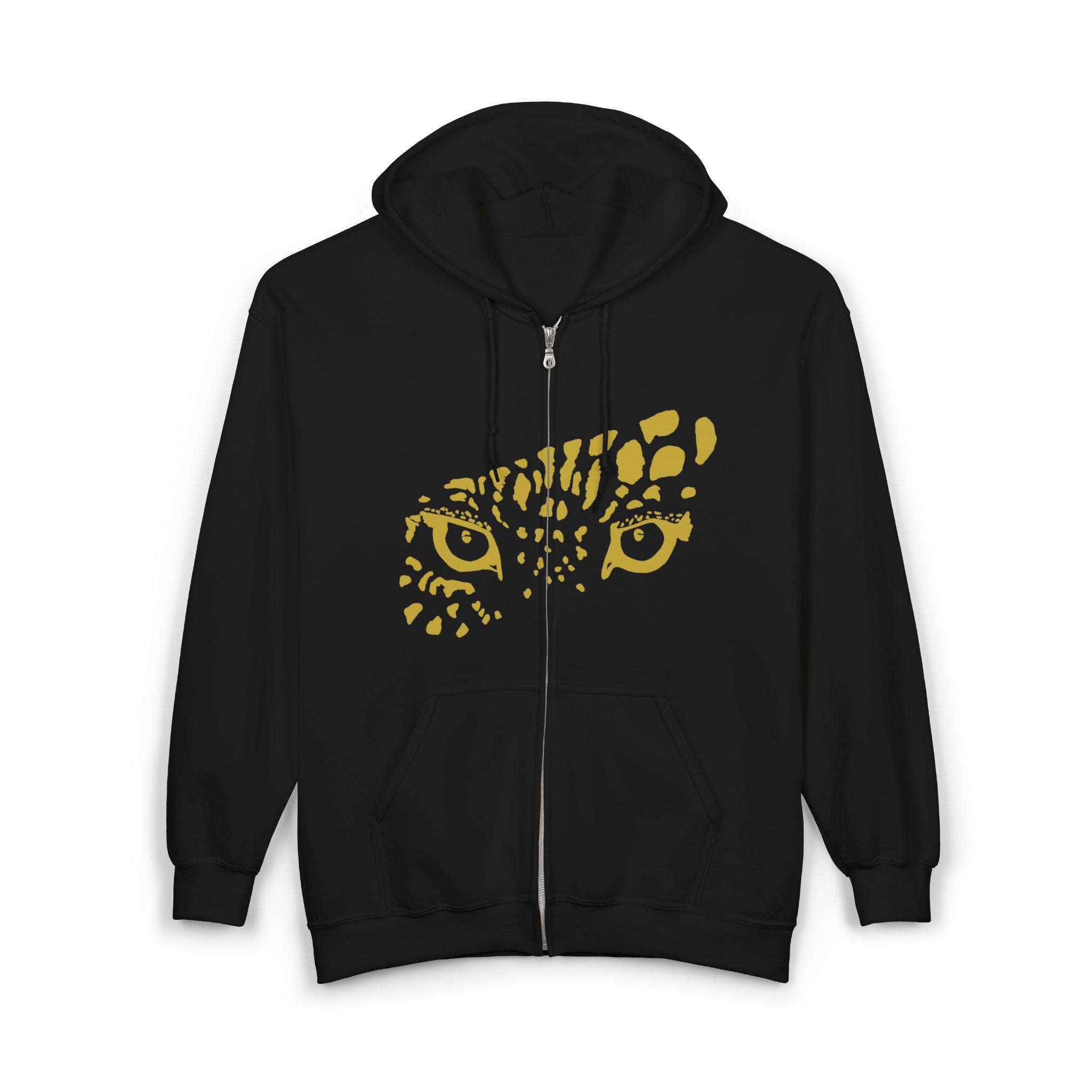 Gold Leopard Eyes Zip Hoodie