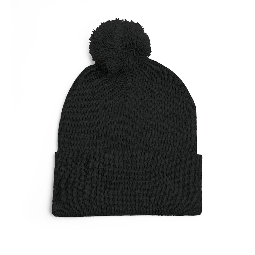 Casey's Embroidered Pom-Pom Winter Hat