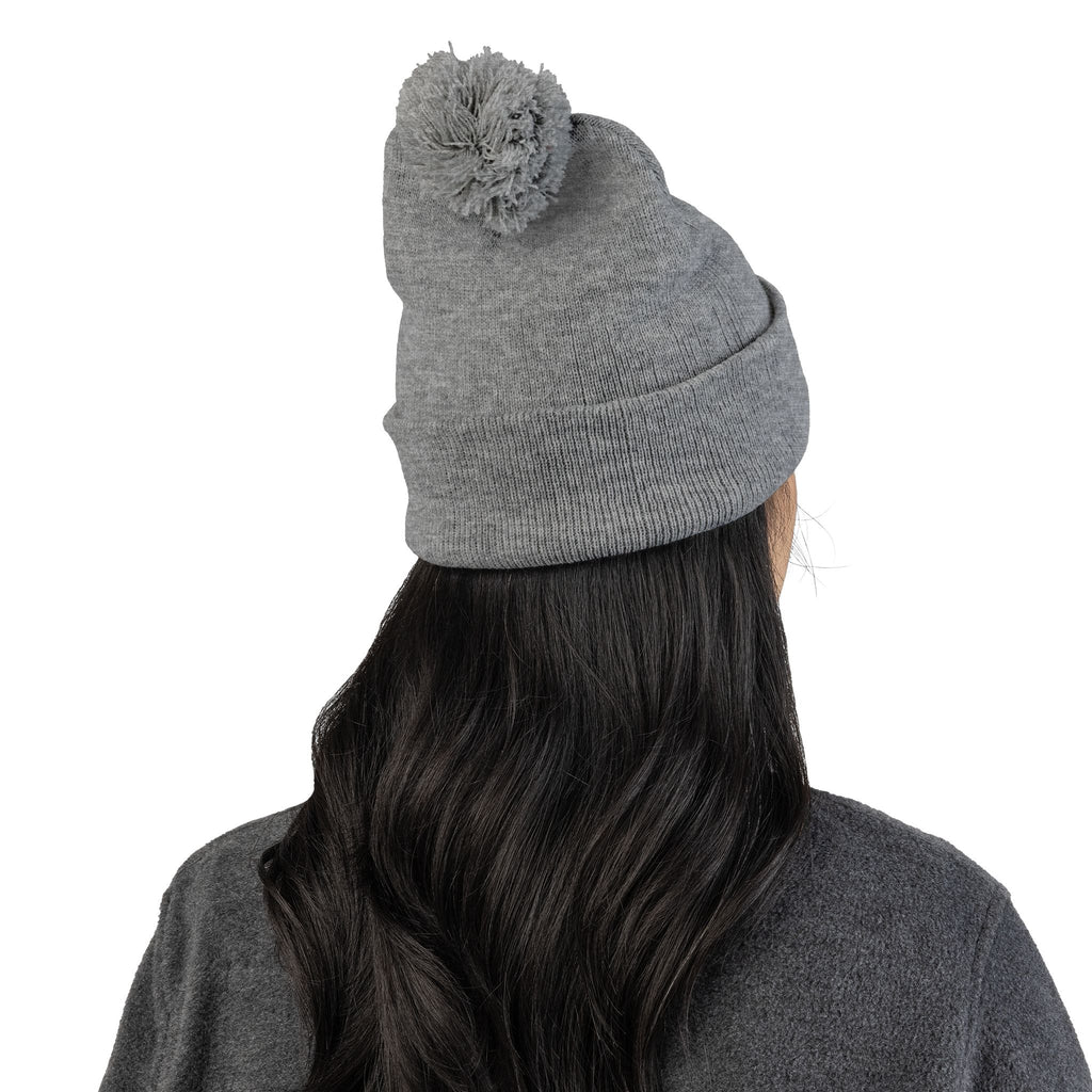 Casey's Embroidered Pom-Pom Winter Hat