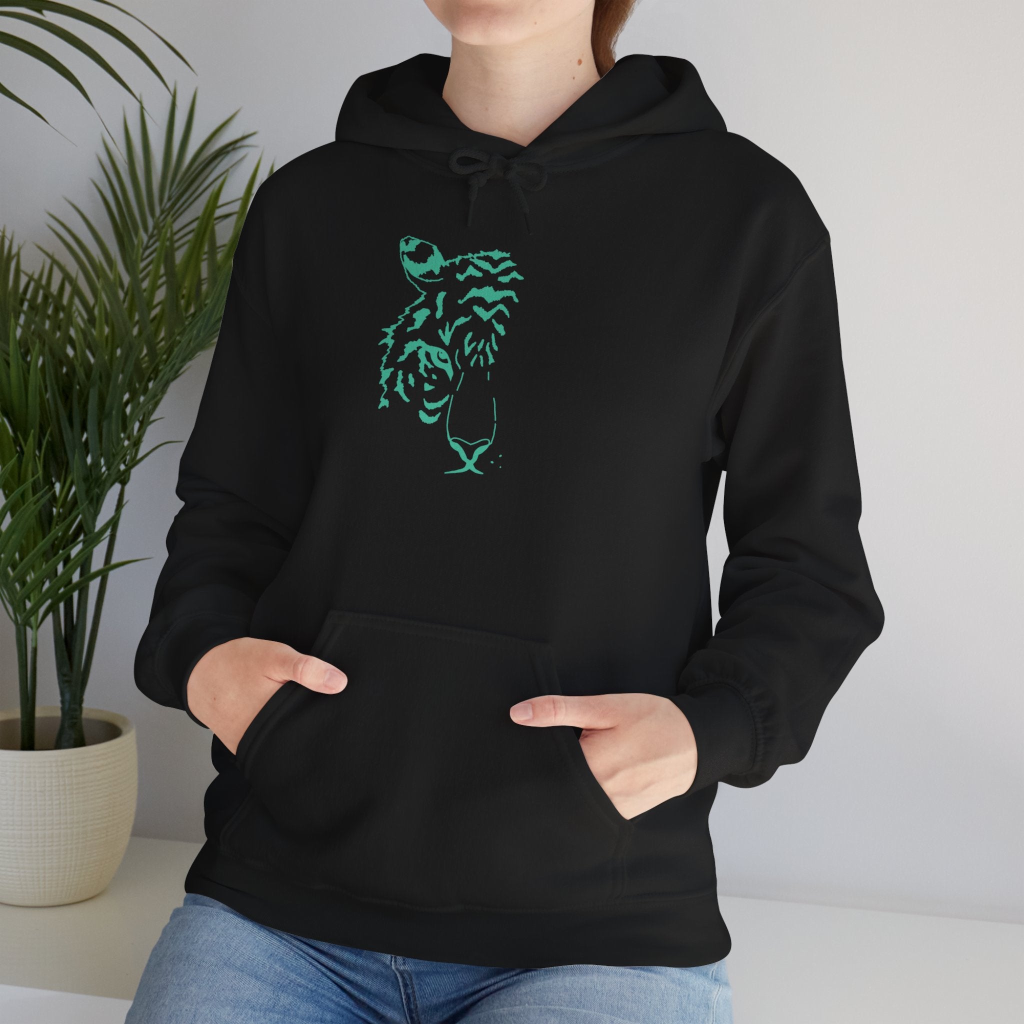 Cyan Tiger Hoodie