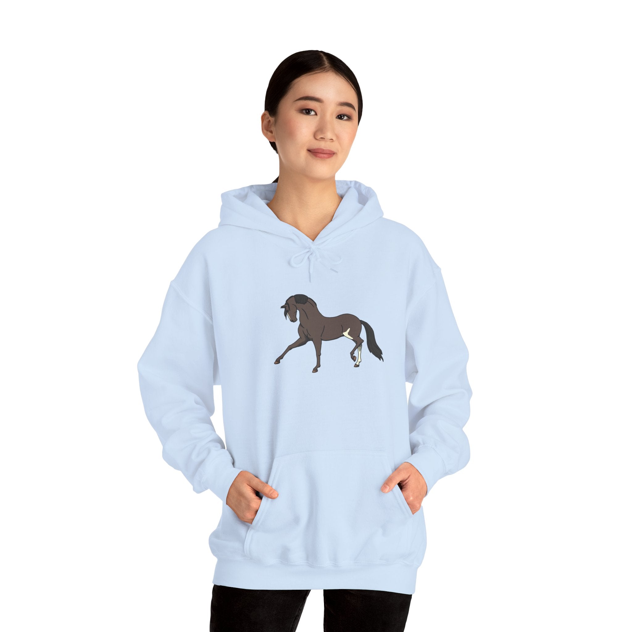 Elegant Brown Trotting Horse Sweatshirt
