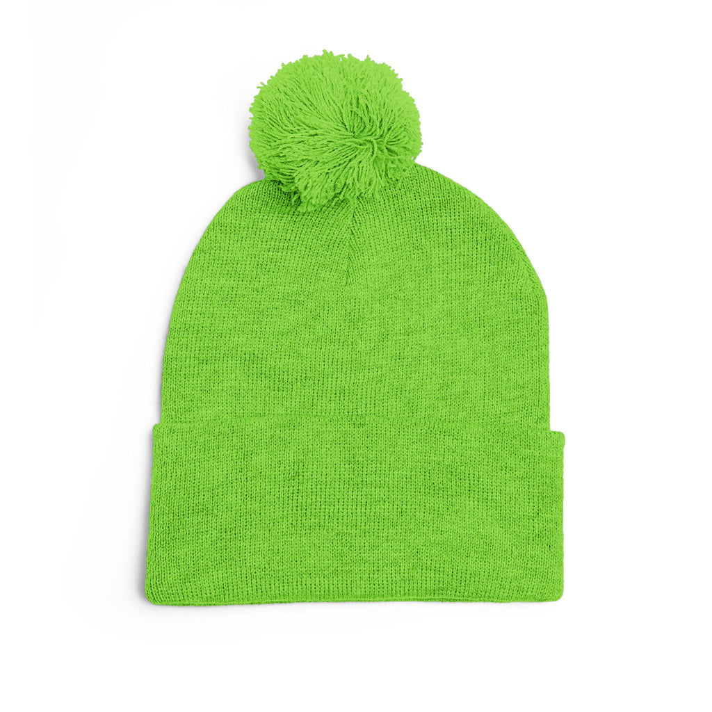 Casey's Embroidered Pom-Pom Winter Hat