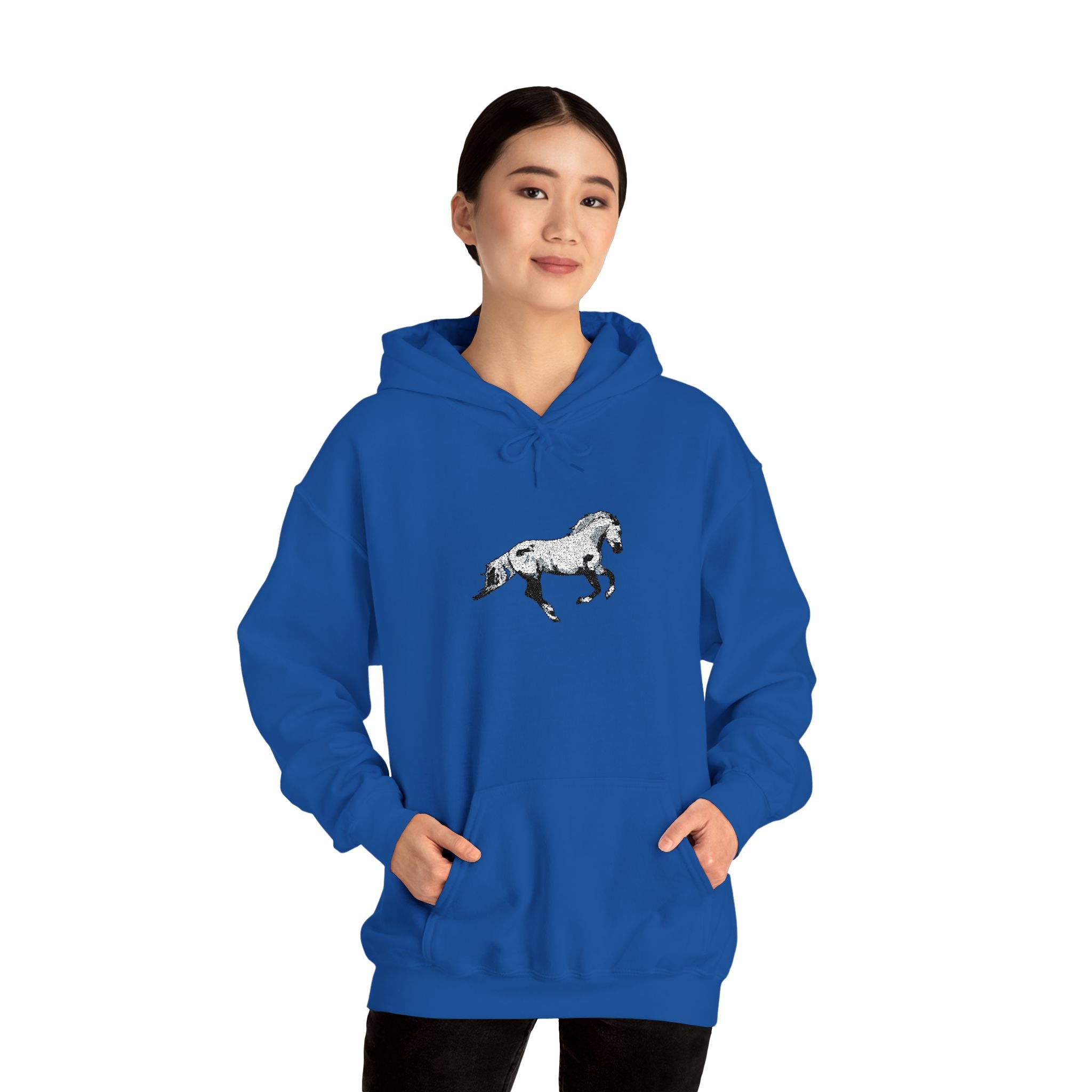 Embroidered Horse Hoodie