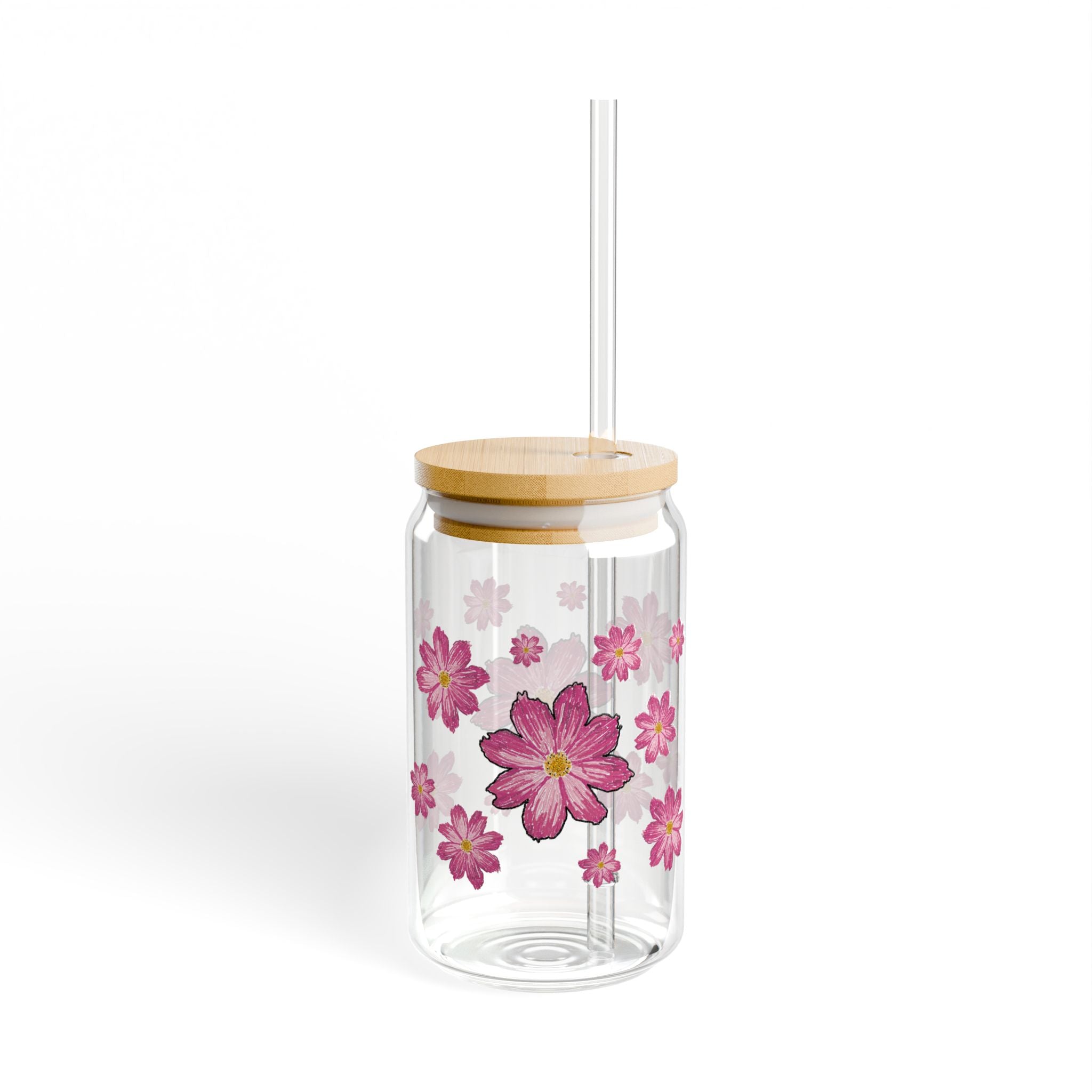 Floral Sipper Glass