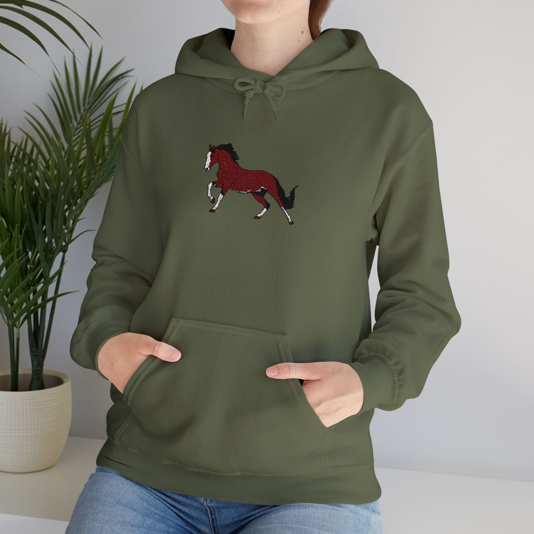 Red Running Horse Sweatshirt