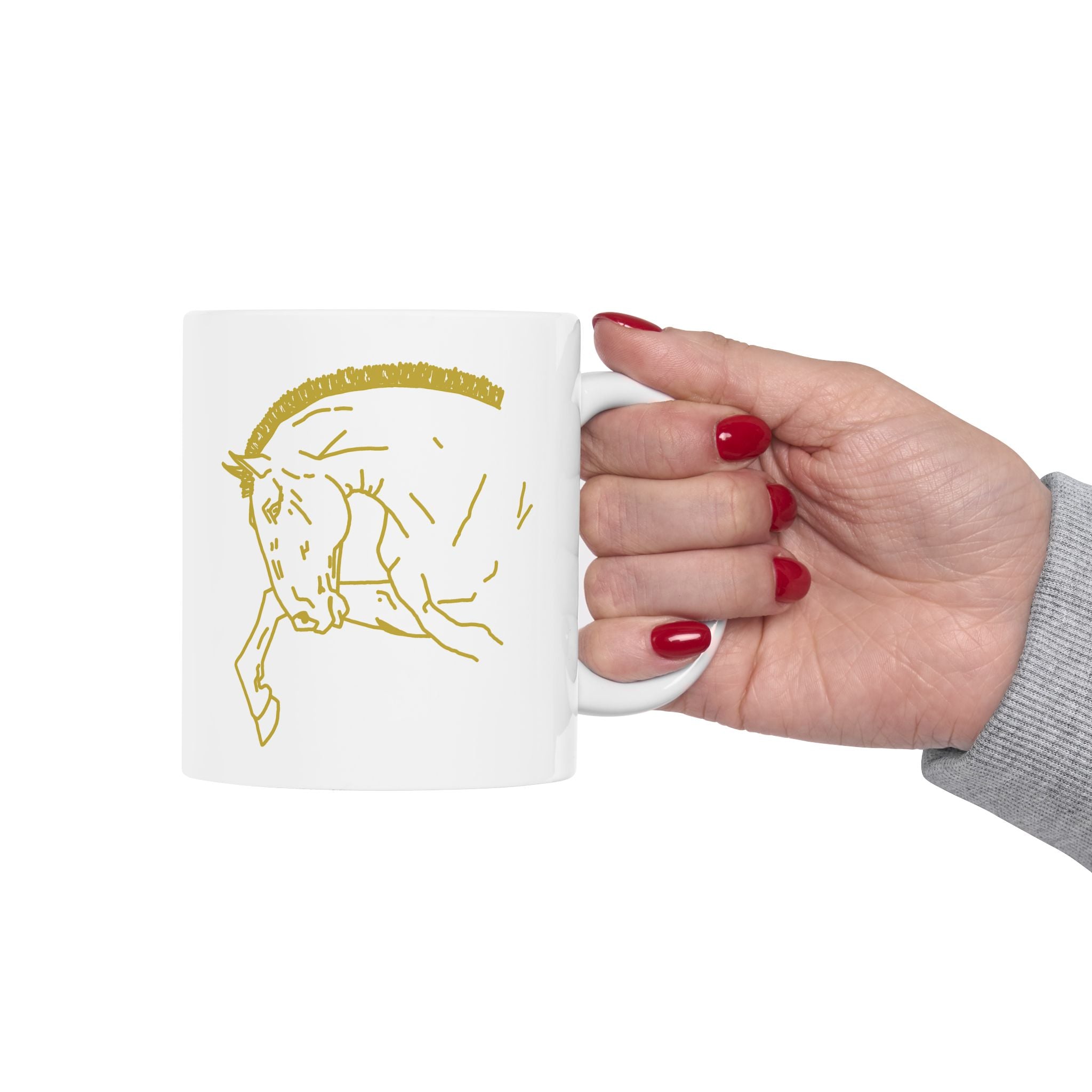 Golden Horse Ceramic Mug
