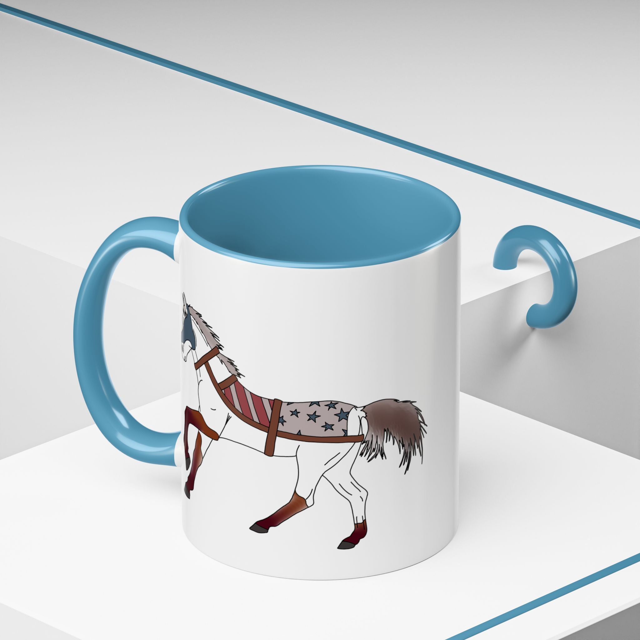 USA Horse Rustic Accent Coffee Mug