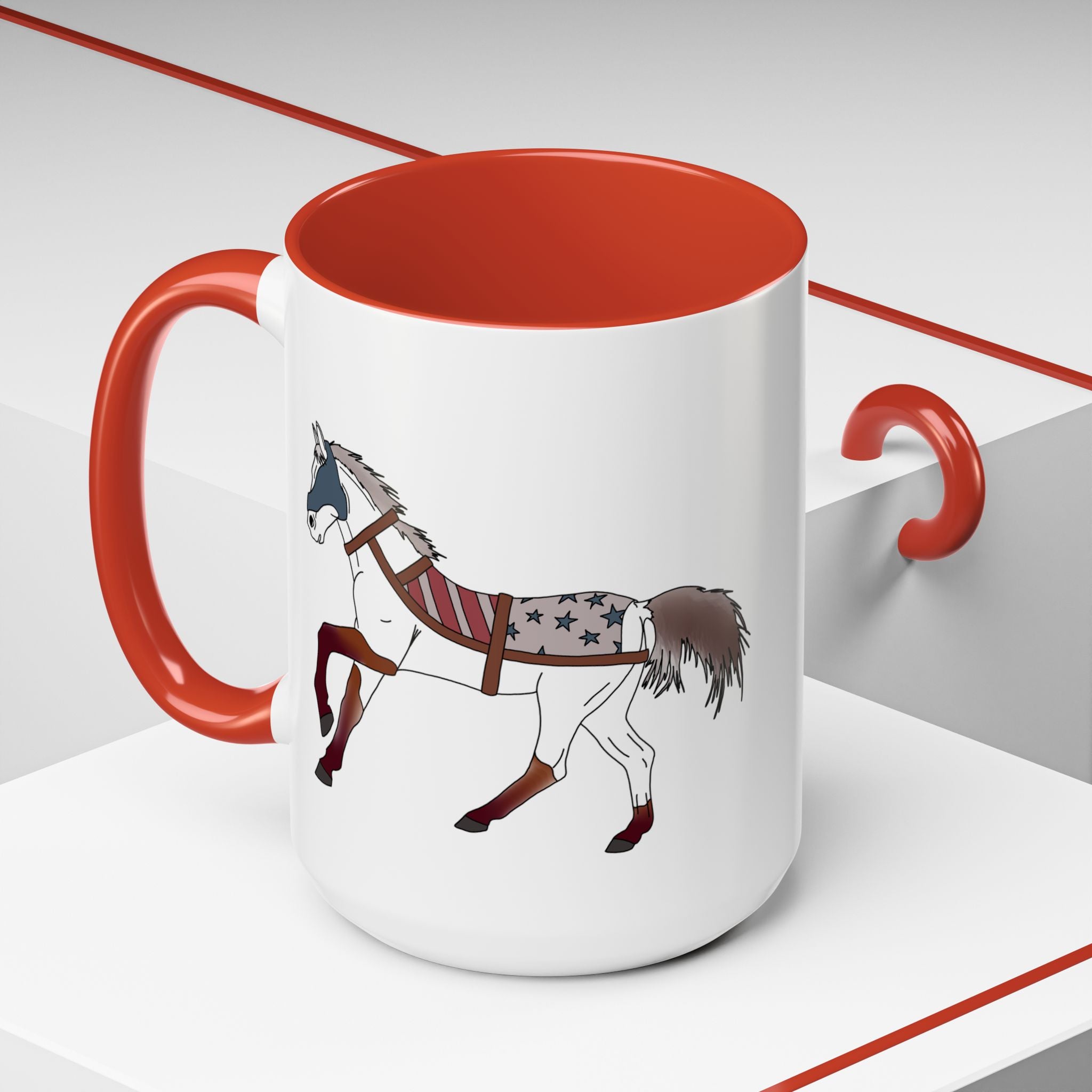 USA Horse Rustic Accent Coffee Mug