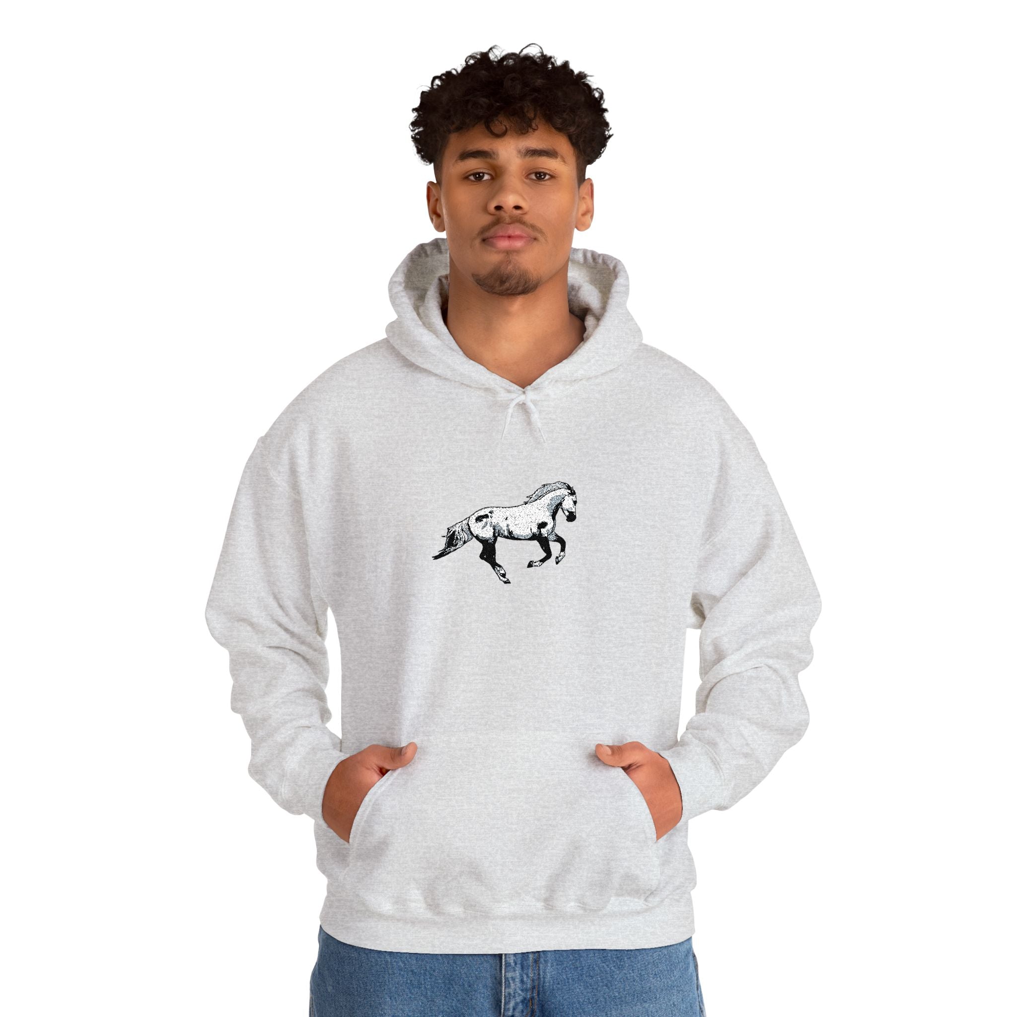 Embroidered Horse Hoodie