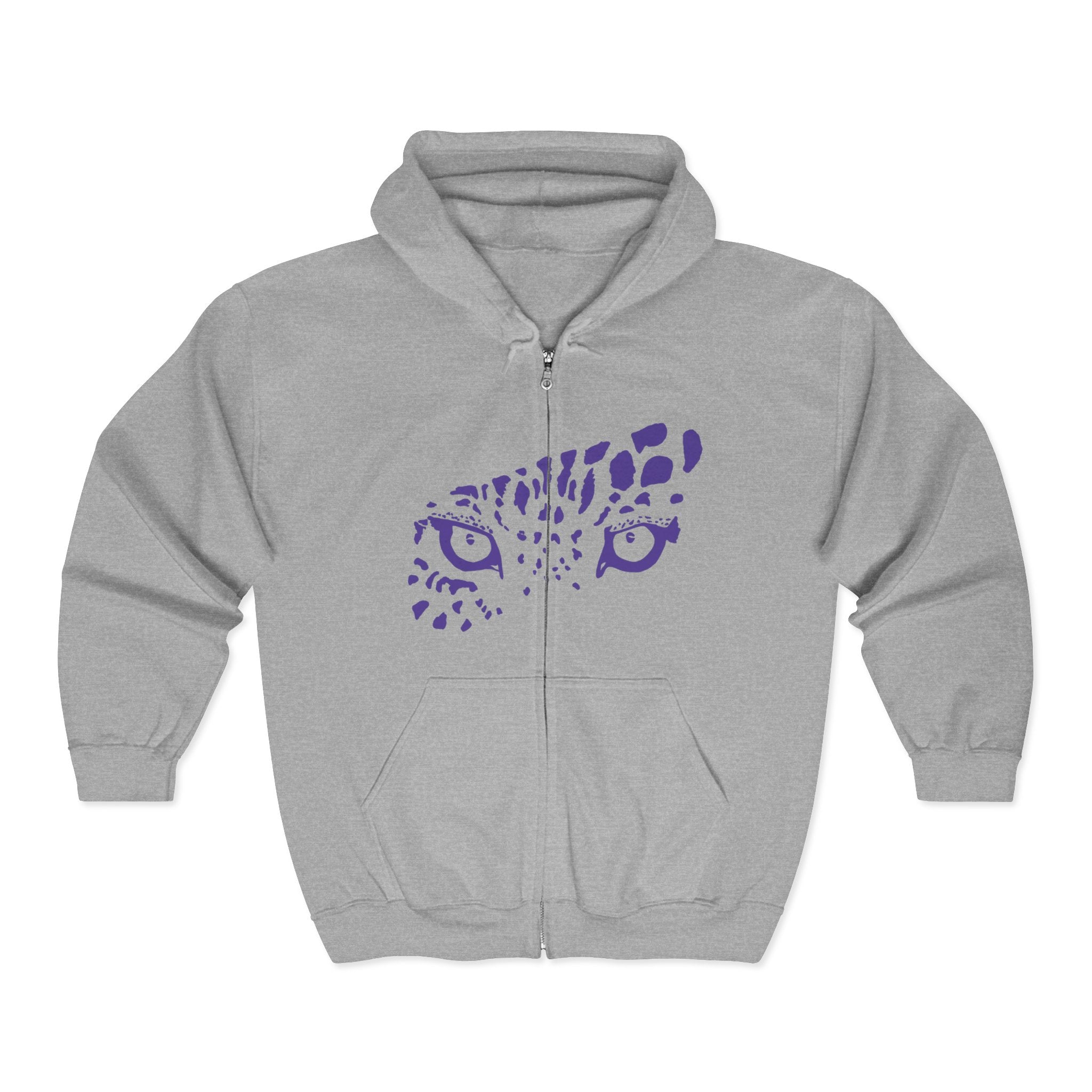 Purple Leopard Eyes Zip Hoodie