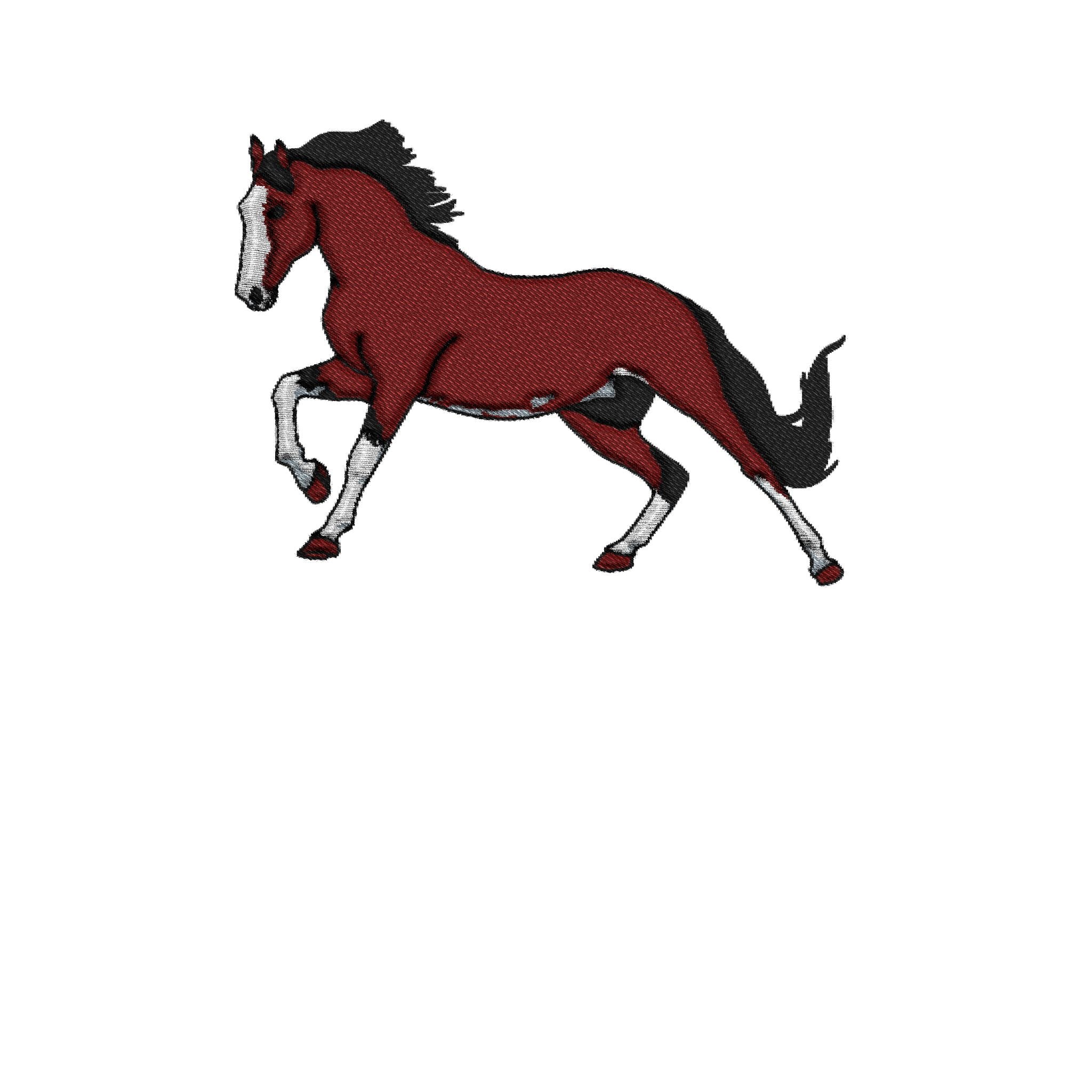 Red Running Horse Sweatshirt