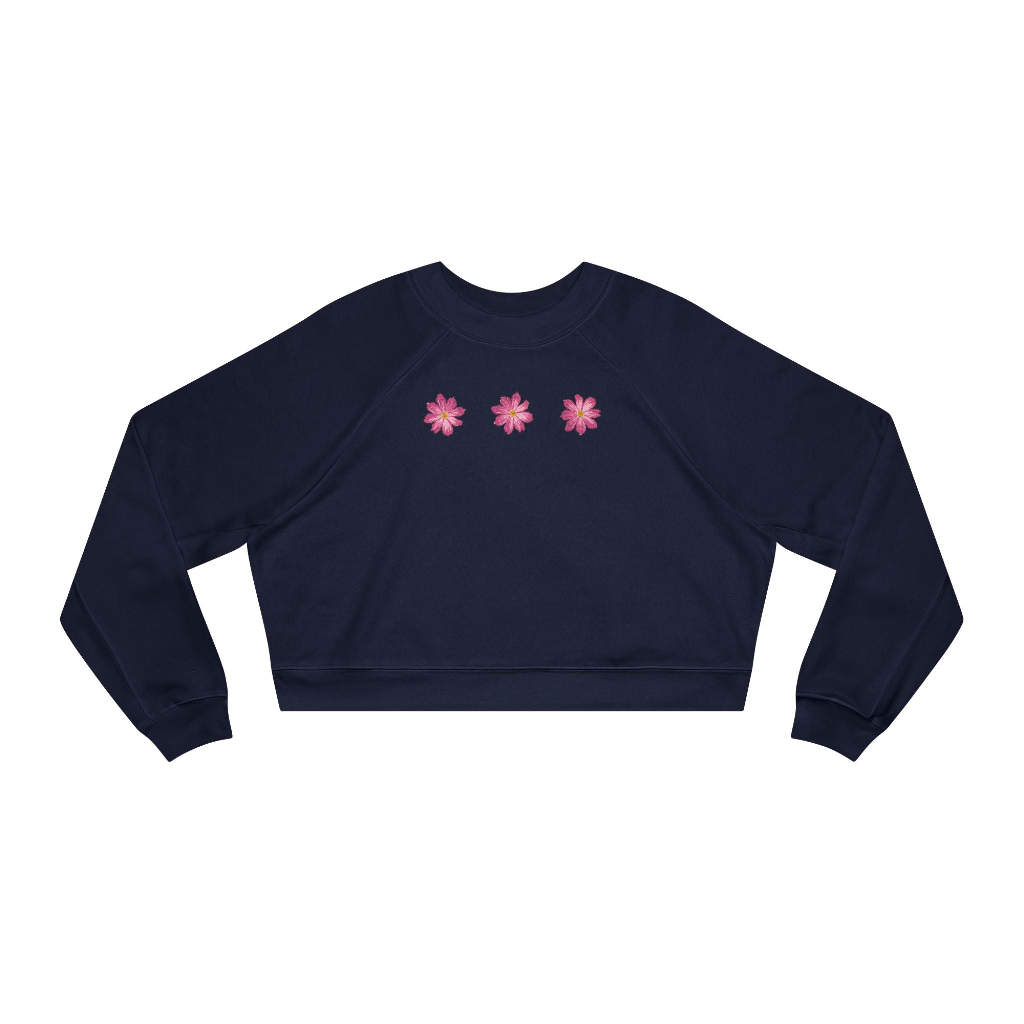 Floral Fleece Crop Pullover