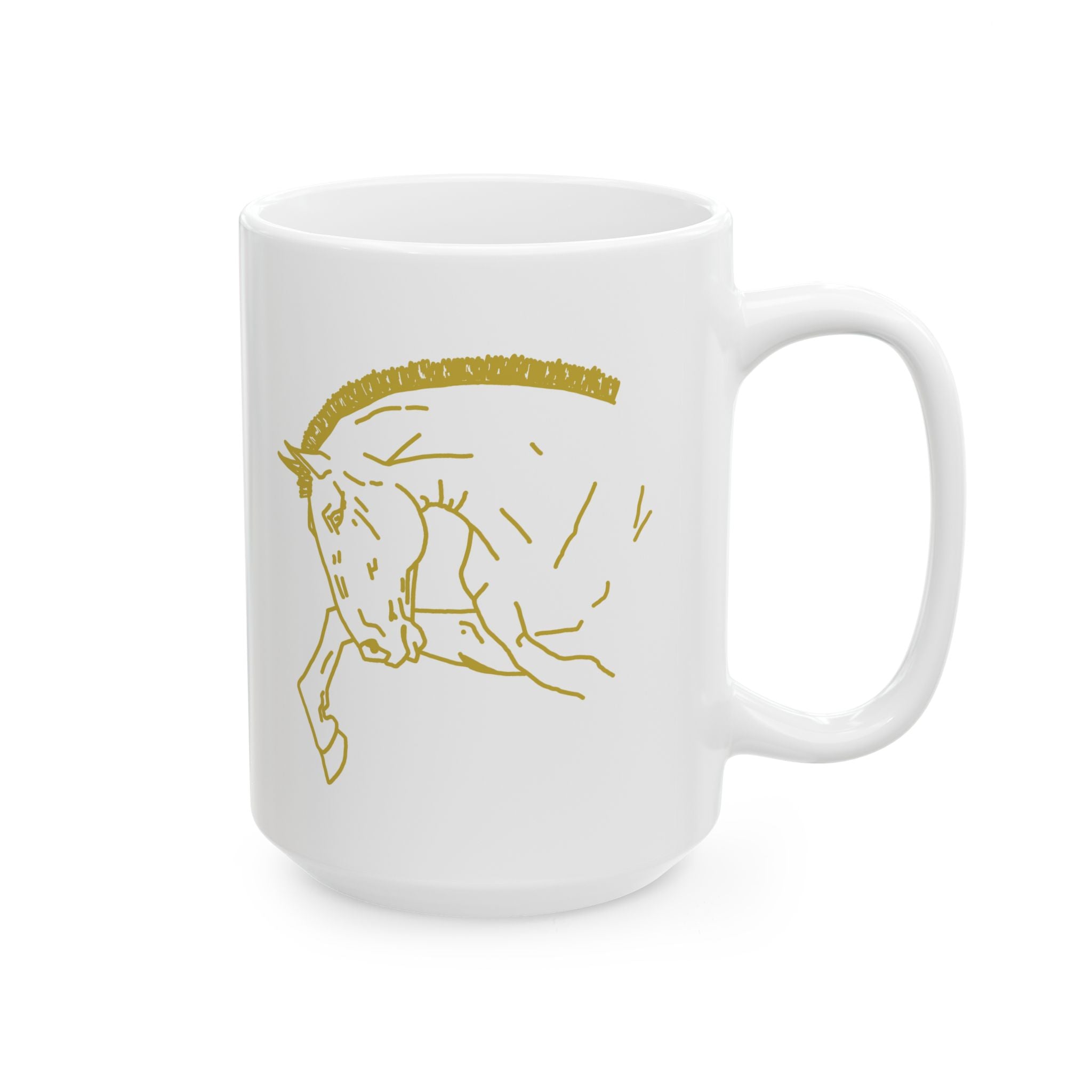 Golden Horse Ceramic Mug