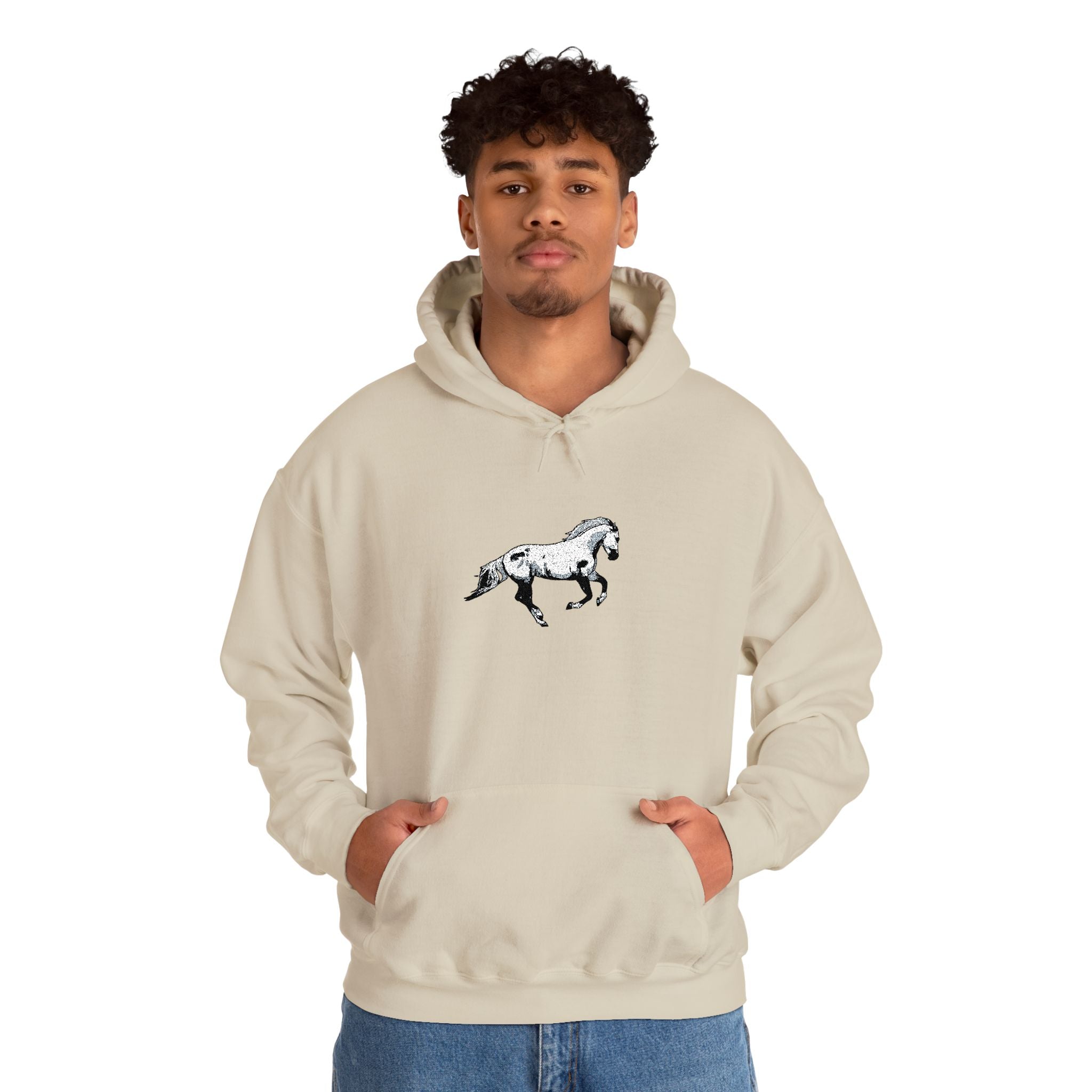 Embroidered Horse Hoodie