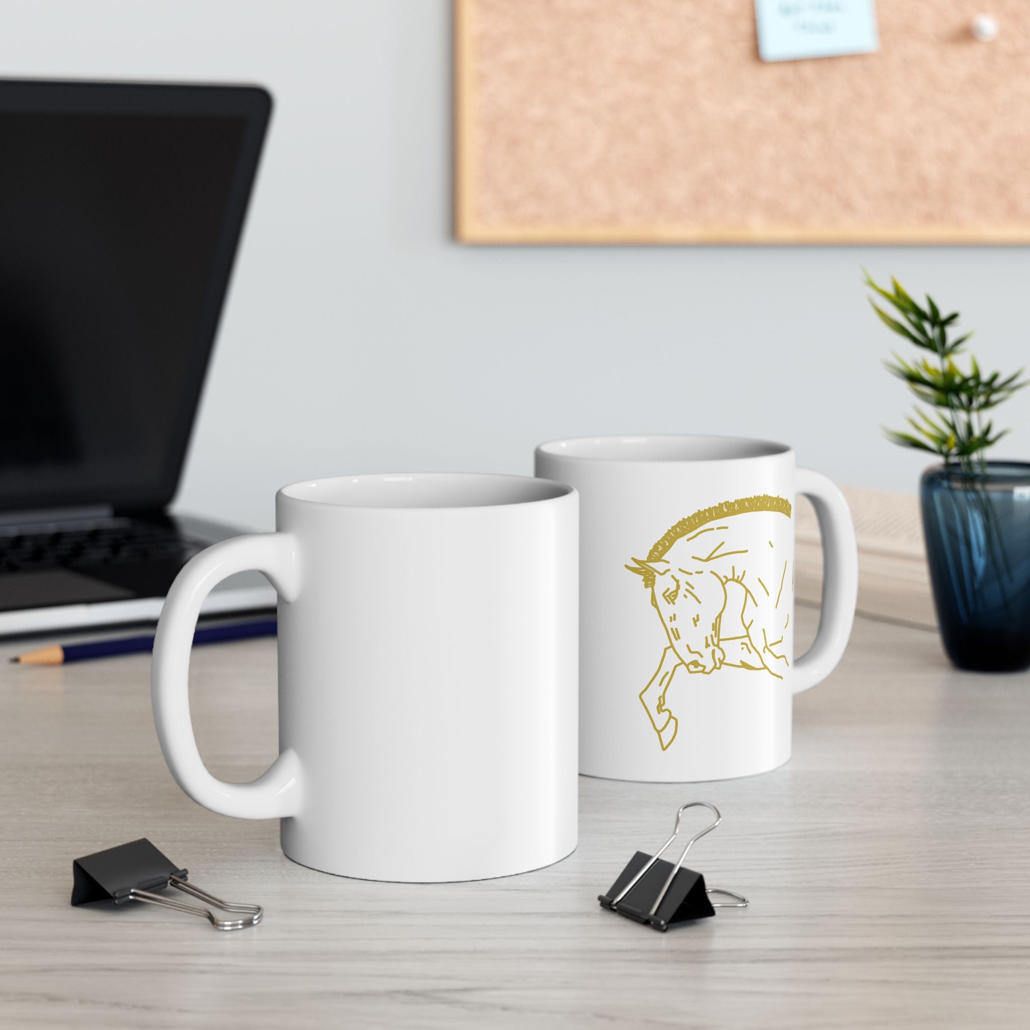 Golden Horse Ceramic Mug