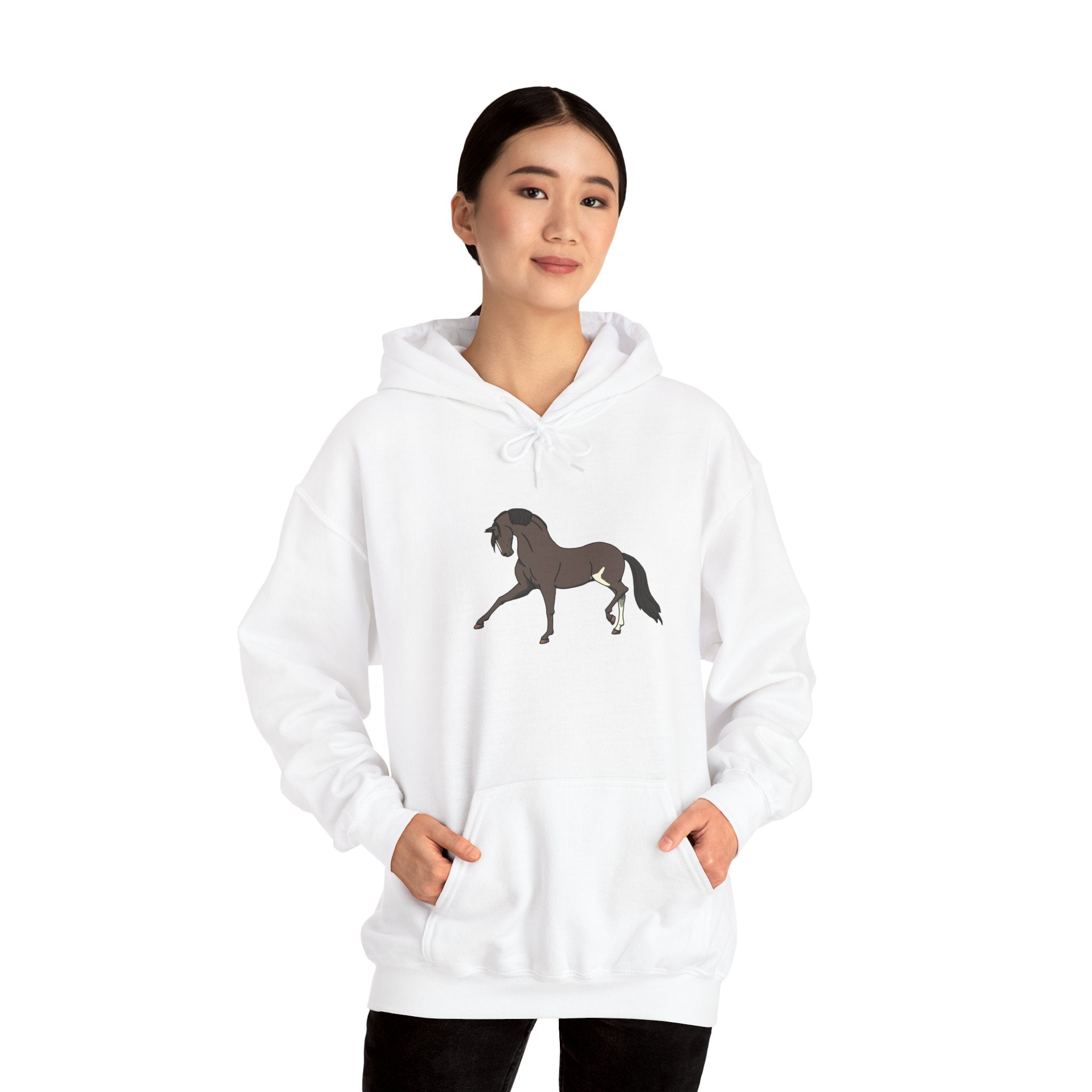 Elegant Brown Trotting Horse Sweatshirt