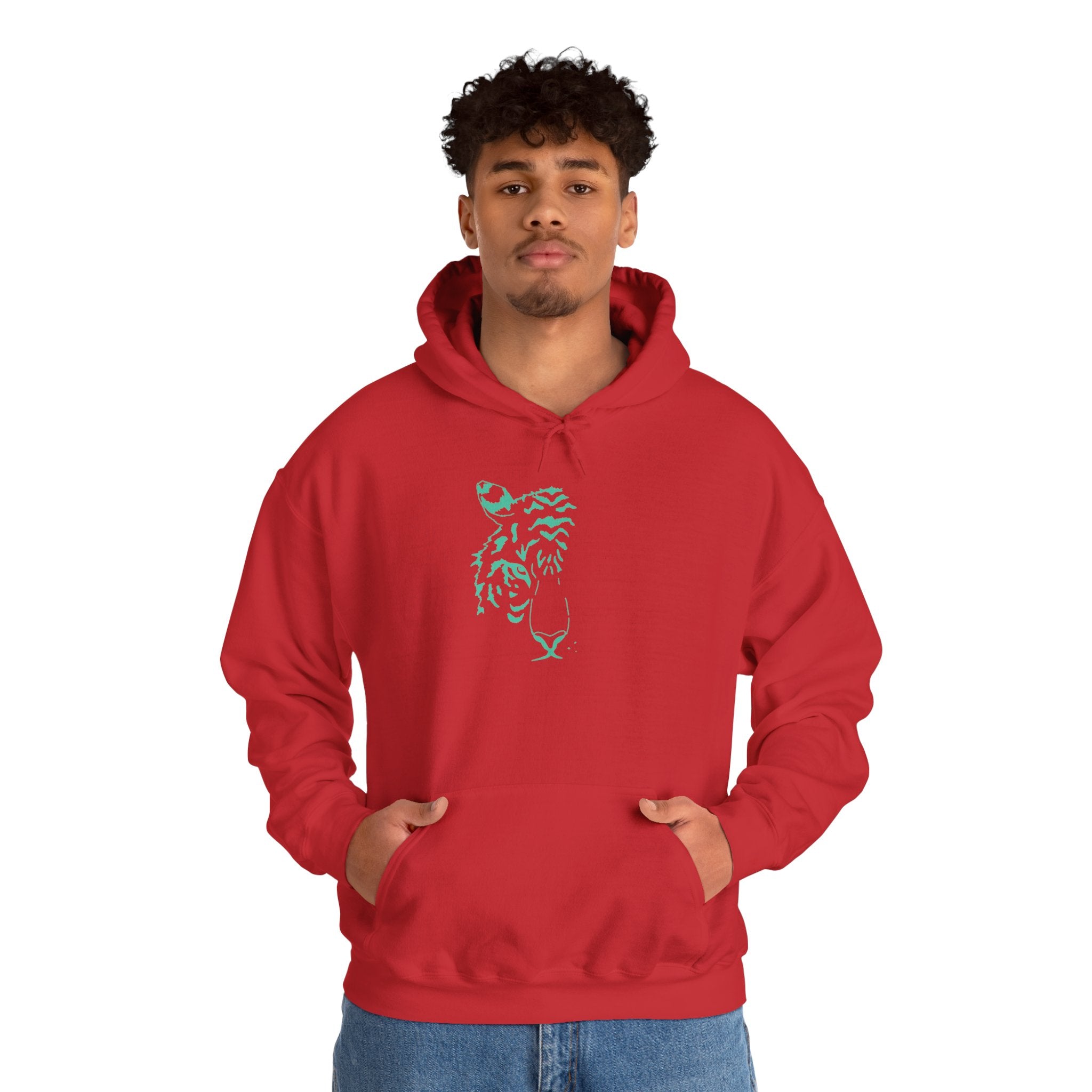 Cyan Tiger Hoodie