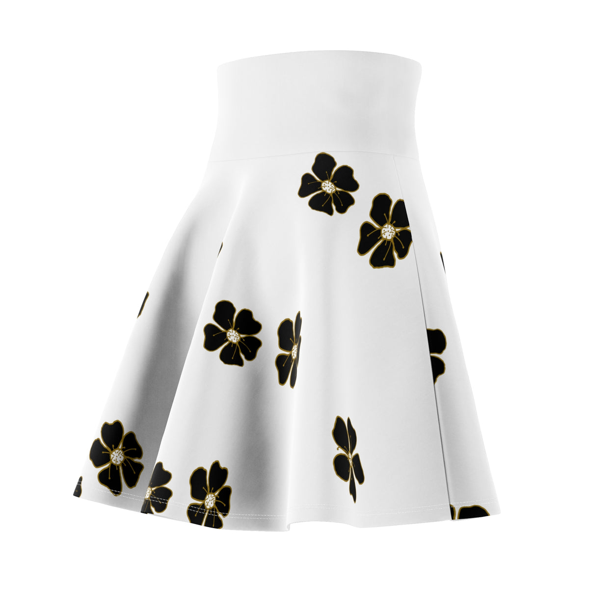 Black & Gold Flower Sport Skirt – Step Into the Life You Imagine
