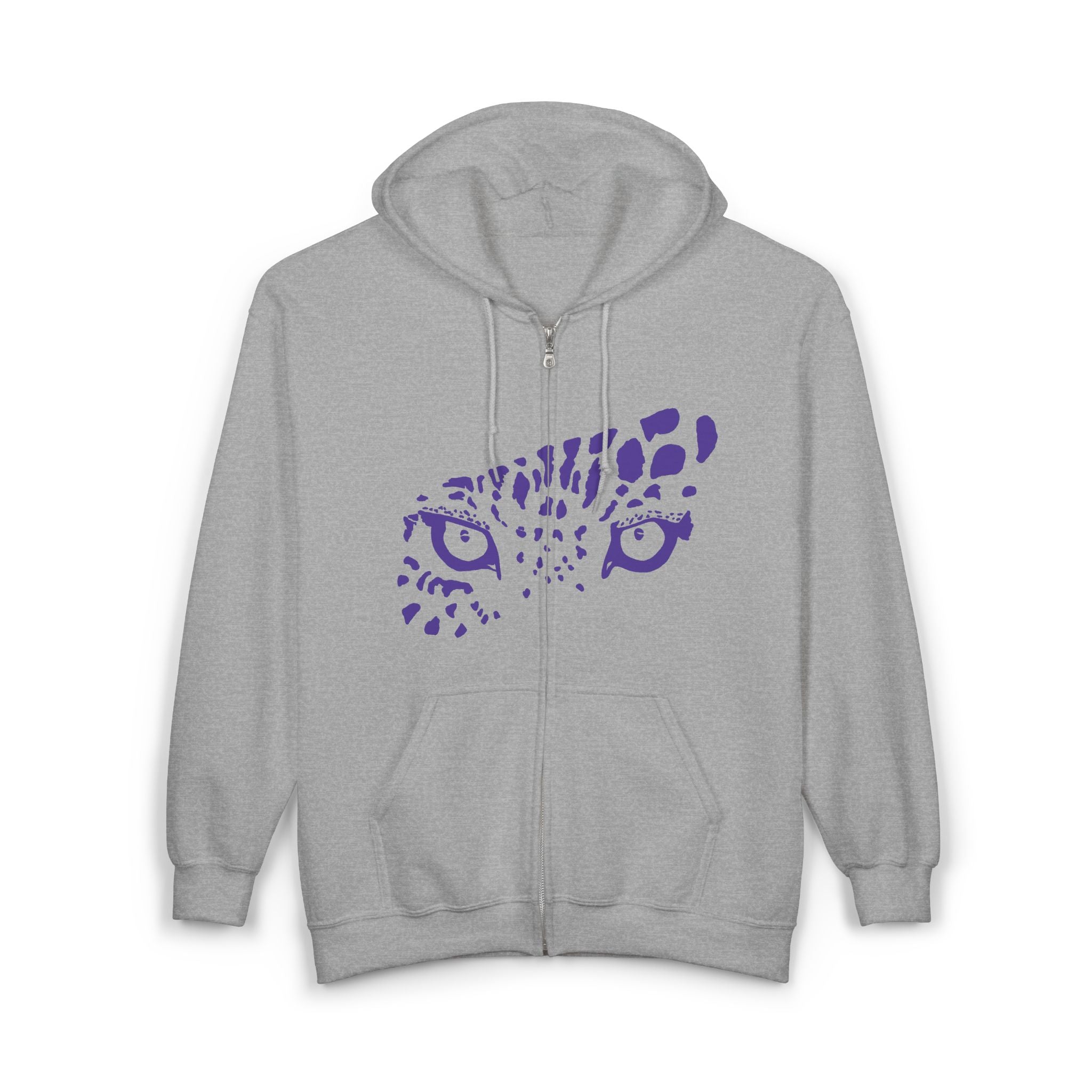 Purple Leopard Eyes Zip Hoodie