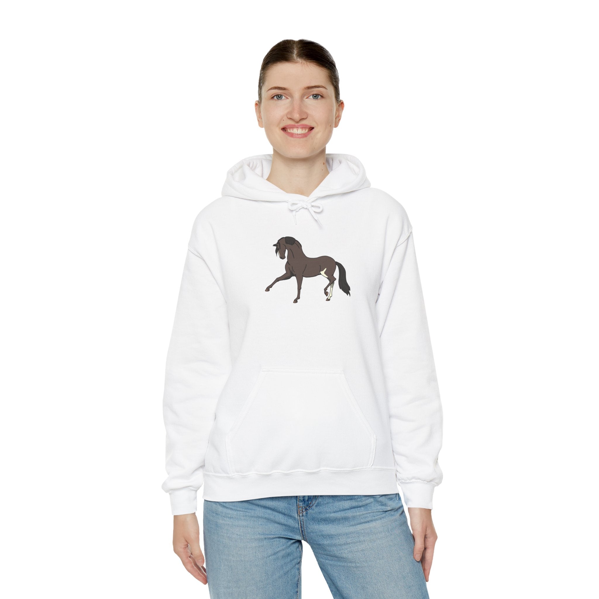 Elegant Brown Trotting Horse Sweatshirt