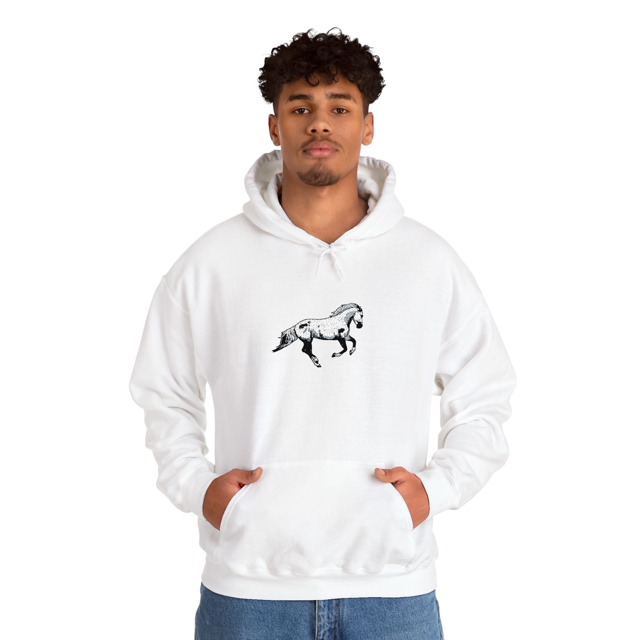 Embroidered Horse Hoodie