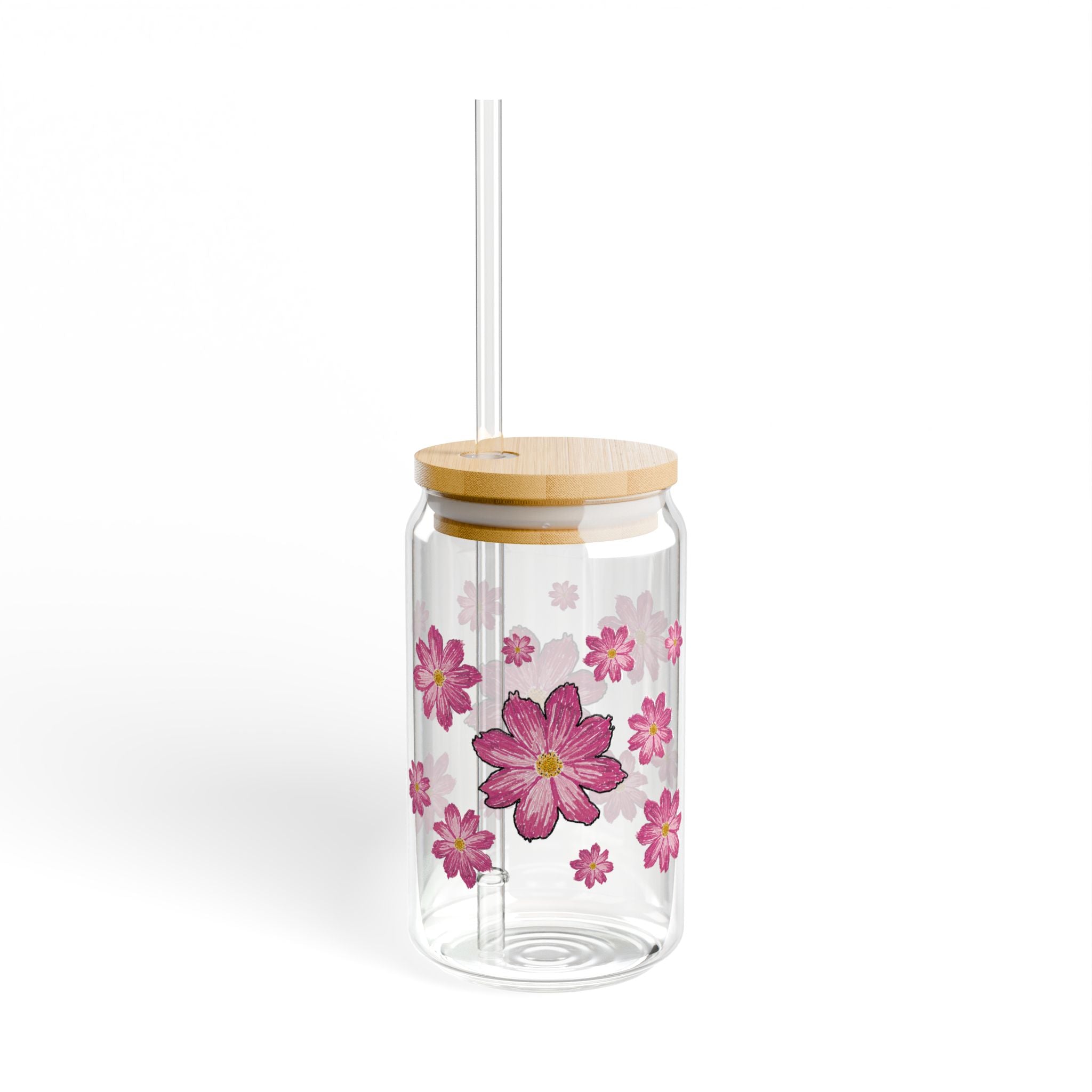 Floral Sipper Glass