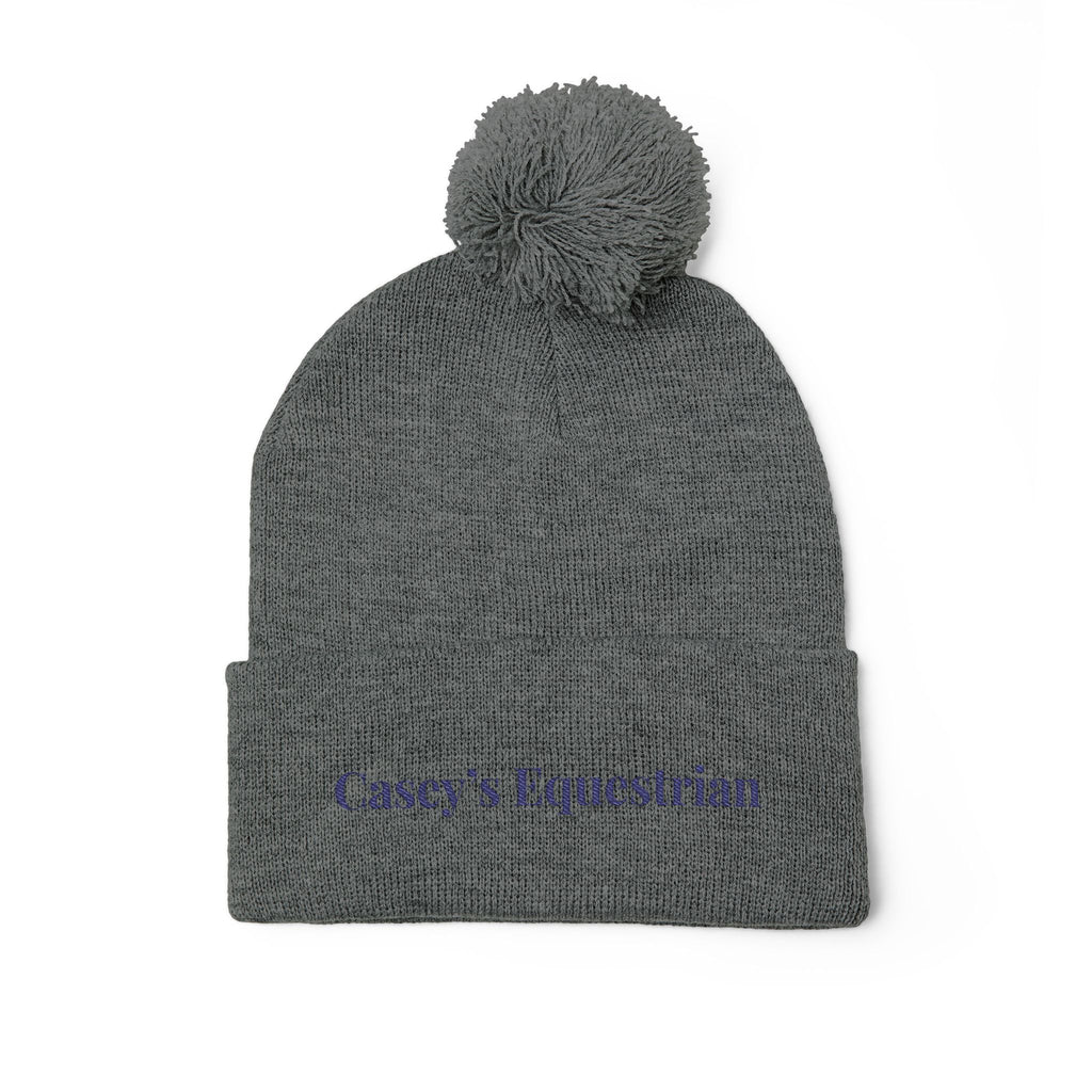 Casey's Embroidered Pom-Pom Winter Hat