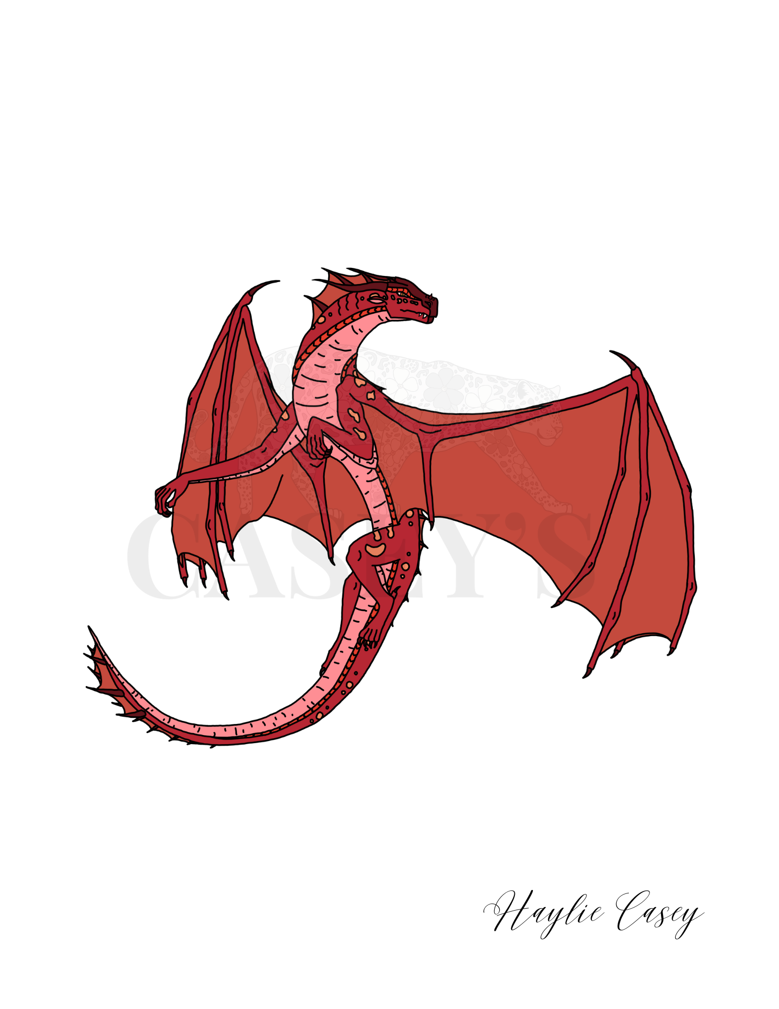 Red Dragon Poster - Digital Product